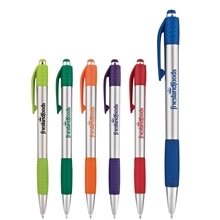 Fusion Silver Pen w / Colored Gripper Accents