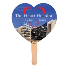 Heart Shape Hand Fan, Full Color Digital