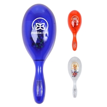 Plastic Translucent Maracas Filled With Plastic Beans