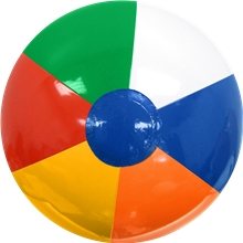 16 Multi - Colored Beach Ball