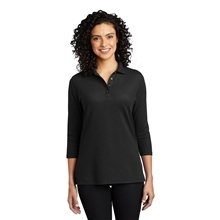 Port Authority Ladies Silk Touch 3/4- Sleeve Polo