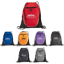 Polyester Multi Color The Peek Drawstring Cinch Backpack 14 X 17