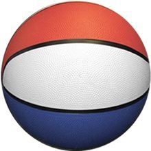 29 Full - Size Red / White / Blue Rubber Basketball