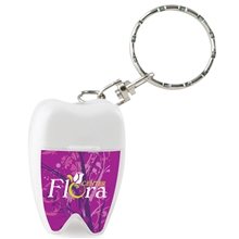 Tooth Shaped Dental Floss With Key Chain