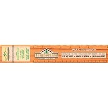 Wood - 8 Ruler with perf. Business Card Magnet - Ruler Magnets