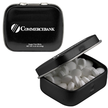Mini Hinged Mints With Multiple Tin Color, Decal, Flavor Options