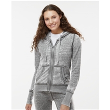 J. America - Womens Zen Fleece Full - Zip Hooded Sweatshirt