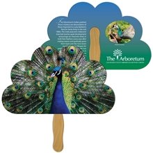 Peacock / Cloud Fast Hand Fan (2 Sides) - Paper Products