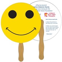 Smiley Face Fast Hand Fan (2 Sides) - Paper Products