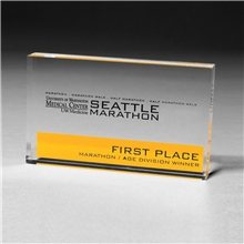 Rectangular Acrylic Paperweight - 2-1/2 x 4 x 1/2