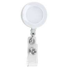 30 Cord Round Retractable Badge Reel and Badge Holder with Metal Slip Clip Backing