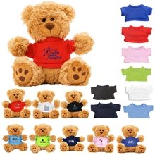 6 Plush Teddy Bear With Choice Of T - shirt Color