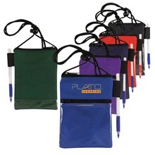 Dual Compartment Neck Wallet / Badge Holder