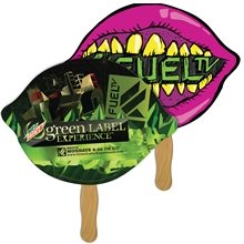 Lemon / Lime Sandwiched Hand Fan Full Color - Paper Products