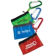 Carabiner With Key Tag Pouch