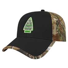 Solid Front Camo Back Cap Structured