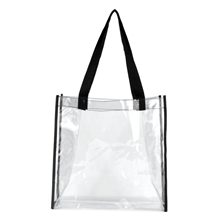 12 W x 12 H x 6 GUSSET - Matterhorn Clear Vinyl Stadium Compliant Tote Bag (Stadium Compliant)