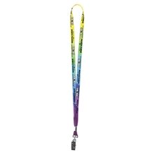 1/2 Textured Polyester Multi - Color Sublimation Lanyard