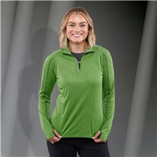 Womens TAZA Performance Knit Quarter Zip with Thumb Holes