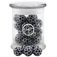 Jar with Chocolate Soccer Balls