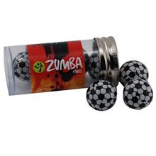Small Plastic Tube with Chocolate Soccer Balls