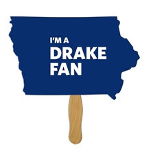 Iowa State Shape Fast Hand Fan (1 Side) - Paper Products