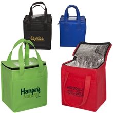 Non - Woven Cubic Lunch Bag W / Id Slot