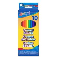 Set of 10 Colored Pencils 7 Pre - Sharpened - Assorted Colors