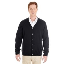 Harriton Mens Pilbloc V - Neck Button Cardigan Sweater