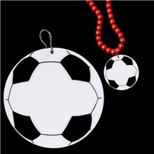 2 1/2 Plastic Medallions for Mardi Gras Bead Necklaces - Soccer Ball