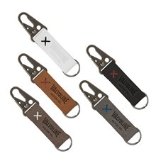 Busker Leather Keychain with Antique Nickel Carabiner