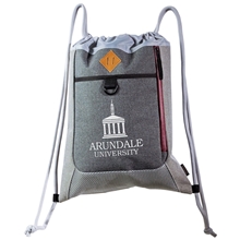 Bordeaux Polycanvas Drawstring Bag by Taroko(TM)