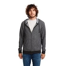 Next Level Apparel Adult Pacifica Denim Fleece Full - Zip Hooded Sweatshirt