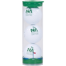 3 Ball Clear Tube w / Pinnacle Rush Golf Balls