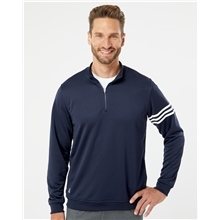 Adidas - ClimaLite 3- Stripes French Terry Quarter - Zip Pullover