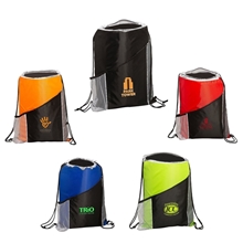 Sprint Angled Drawstring Sports Bag With Pockets