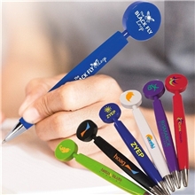 Pen with round flat top clicker