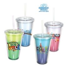 16 oz Mood Victory Acrylic Tumbler with Straw Lid, Full Color Digital