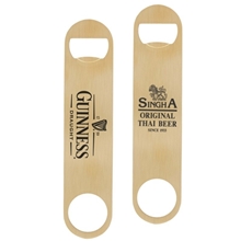 Paddle Style Brushed Gold Bottle Opener