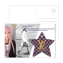 Post Card With Full - Color Star Luggage Tag