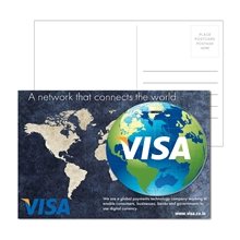 Post Card With Full - Color Globe Luggage Tag