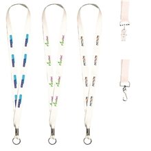 White Lanyard With Full Color Imprint