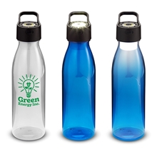 24oz Co - Polyester Water Bottle With Rechargeable Cob Light In Lid