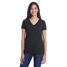 Threadfast Apparel - Womens Invisible Stripe V - Neck T - Shirt