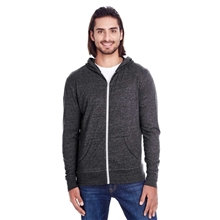Threadfast Apparel Unisex Triblend Full - Zip Light Hoodie