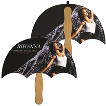 Umbrella Hand Fan Full Color (2 Sides) - Paper Products