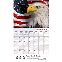 America Wall Calendar - Stapled 2024