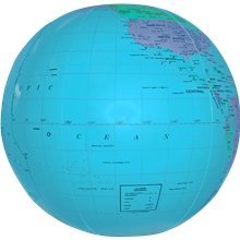 12 Globe Beach Ball - Blue