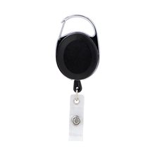 Oval Metal Retractable Badge Reel with Carabiner