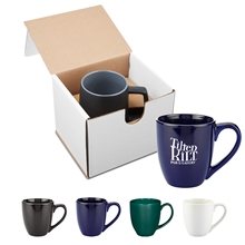 15 oz Bistro Style Ceramic Mug Gift Set